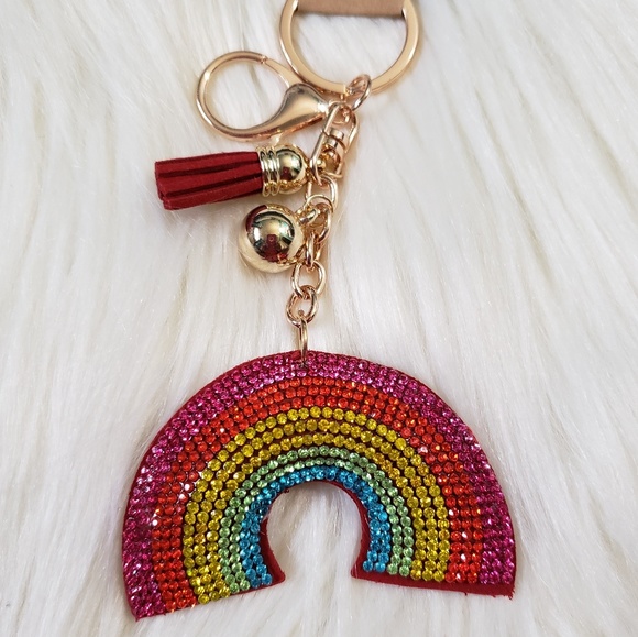 🌈 Rainbow Tassel Keychain & Bag Charm - Picture 2 of 4